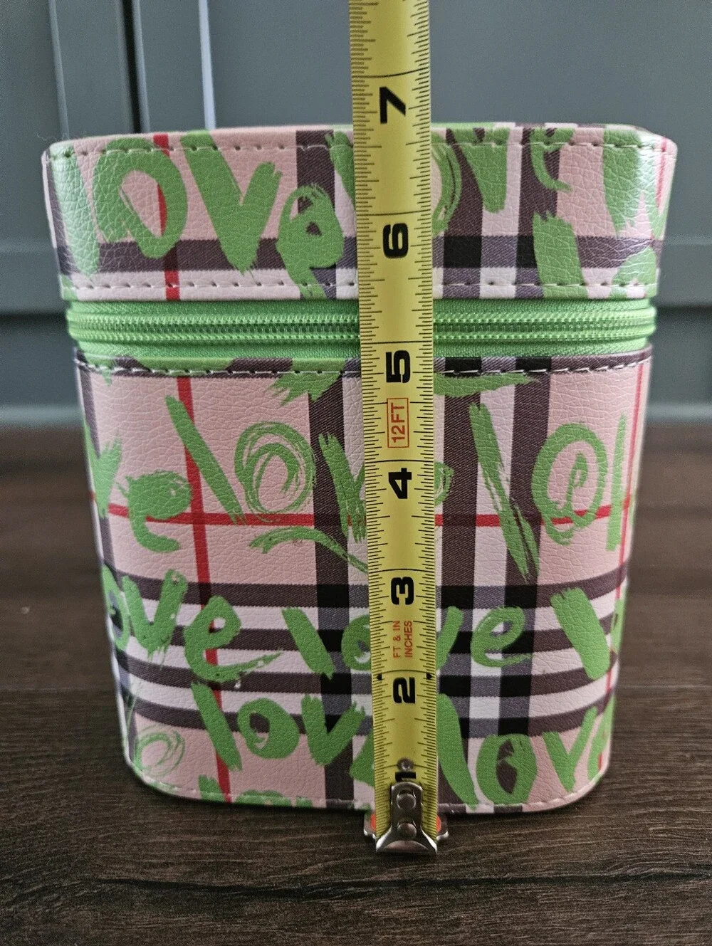 NEW Pink Plaid LOVE Train Case + Lemonade Twilly | Vanity Makeup Travel Case